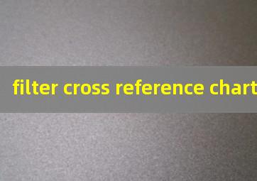  filter cross reference chart